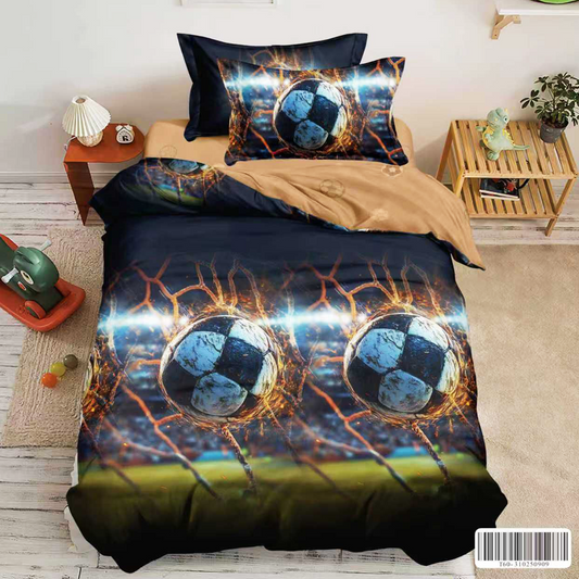 Μονά Σετ σεντόνια με λάστιχο, 100% Βαμβάκι, 4 τμχ. T60-167