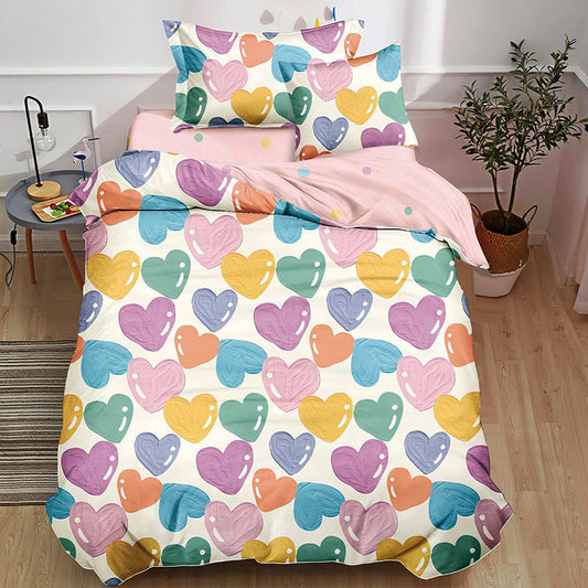 Μονά Σετ σεντόνια με λάστιχο, 100% Βαμβάκι, 4 τμχ. T60-17