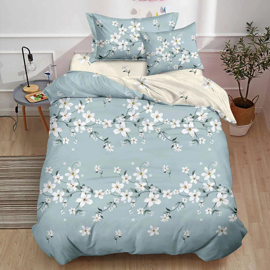 Μονά Σετ σεντόνια με λάστιχο, 100% Βαμβάκι, 4 τμχ.T60-44