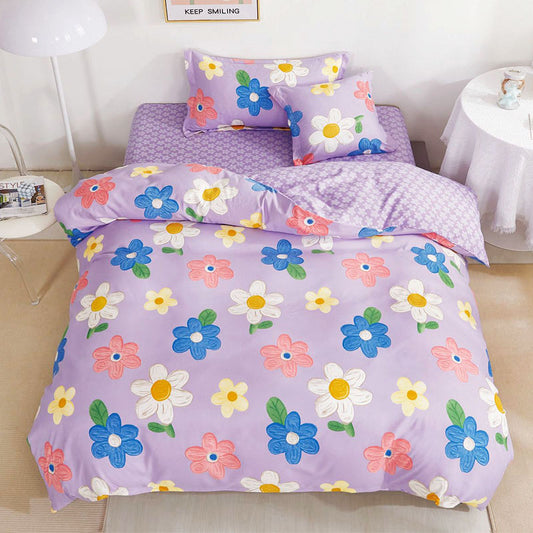 Μονά Σετ σεντόνια με λάστιχο, 100% Βαμβάκι, 4 τμχ. T60-79