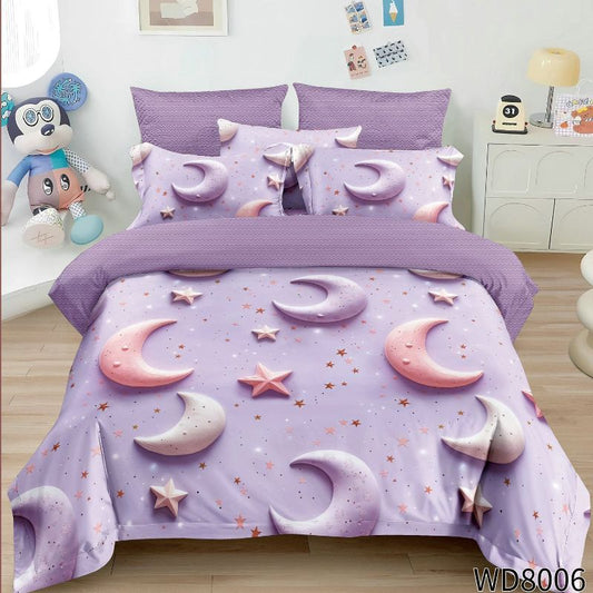 Σετ Σεντόνια Διπλά με λάστιχο 180 x 200, 100% Βαμβάκι, 4 τμχ, με κωδικό,WD8-06