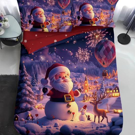 Χριστουγεννιατικα Σετ Σεντόνια  μονό / διπλό, 100% Βαμβάκι, κωδικό Q2-45