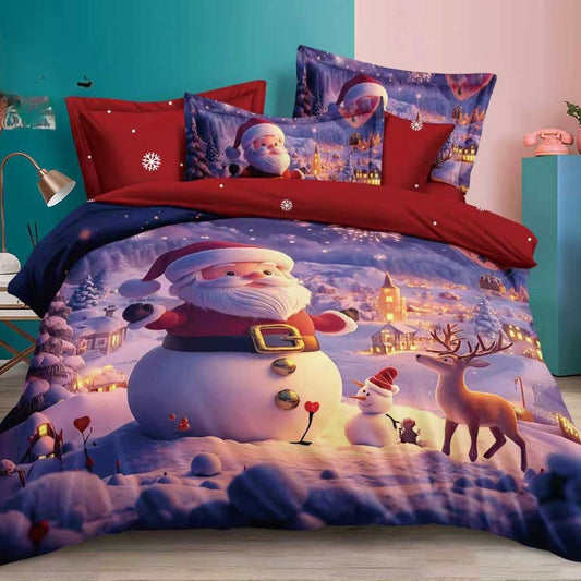 Χριστουγεννιατικα Σετ Σεντόνια  μονό / διπλό, 100% Βαμβάκι, κωδικό Q2-45